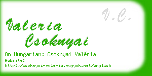 valeria csoknyai business card
