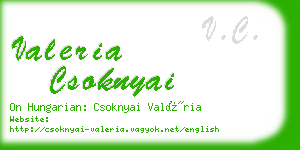 valeria csoknyai business card